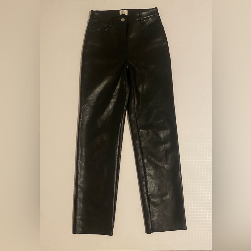 Wilfred The Melina Black Vegan Leather High Waisted Pants 0